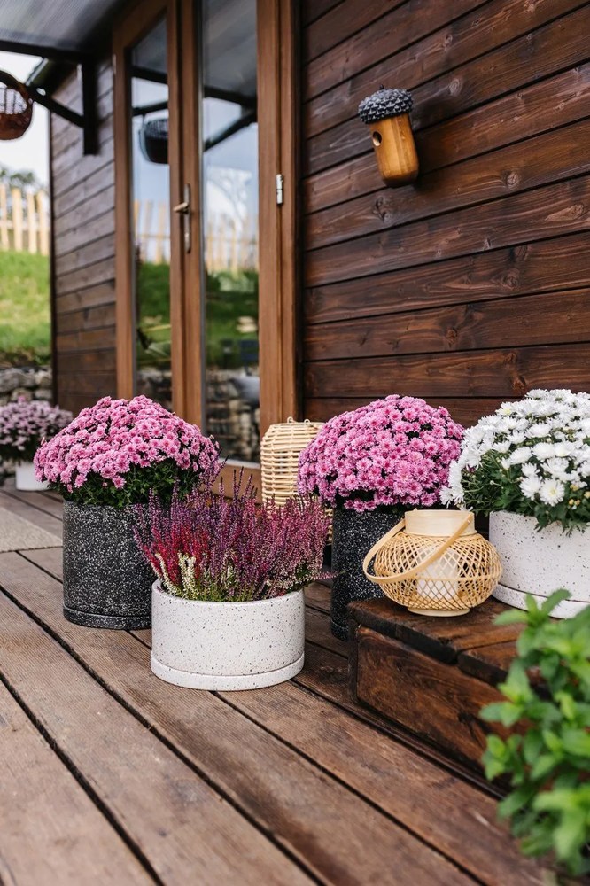 Tmavosivý kvetináč Bonami Selection Terrazzo, ø 34 cm