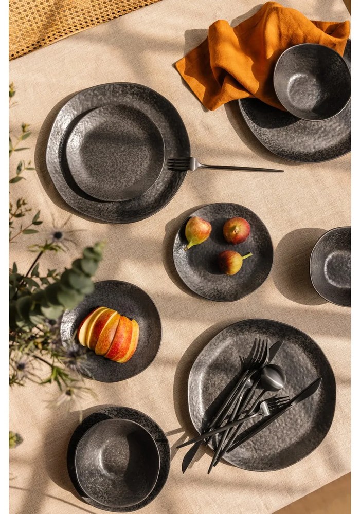 Čierny antikoro príbor 16 ks Modern retro – Premier Housewares