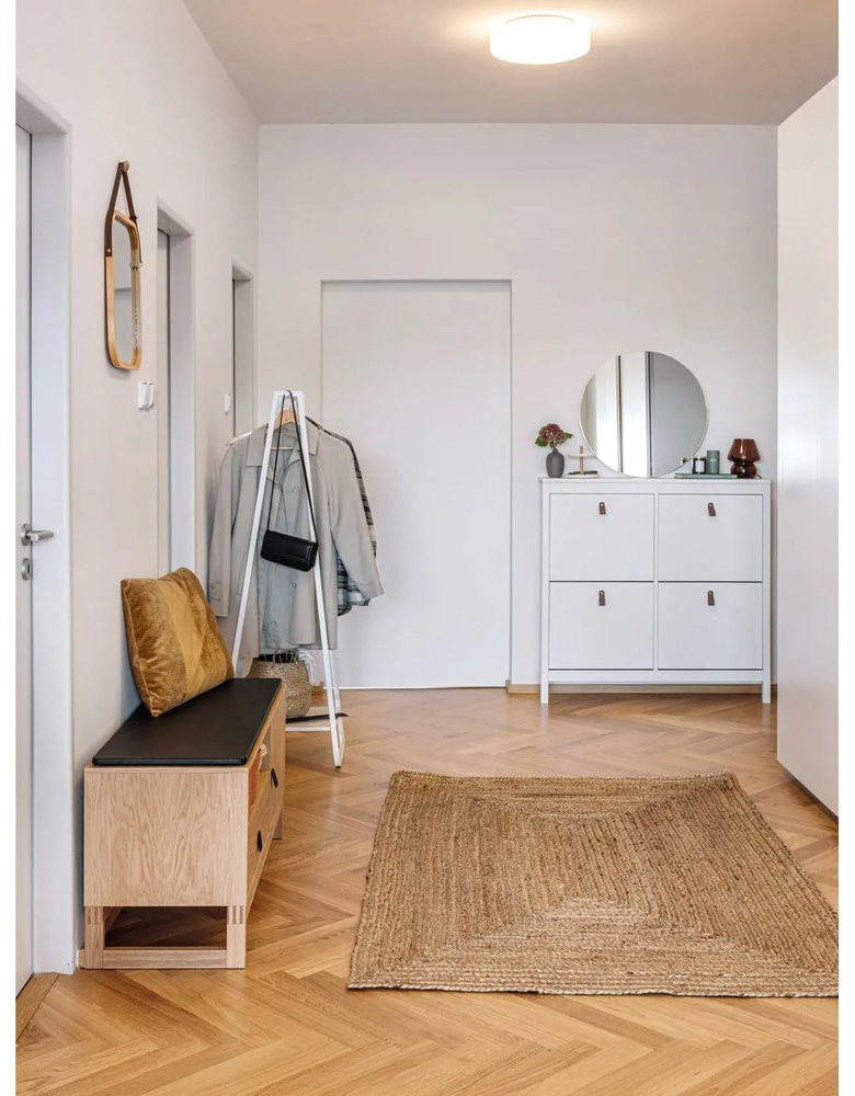 Nástenné zrkadlo s rámom v zlatej farbe House Nordic Jersey, ø 40 cm