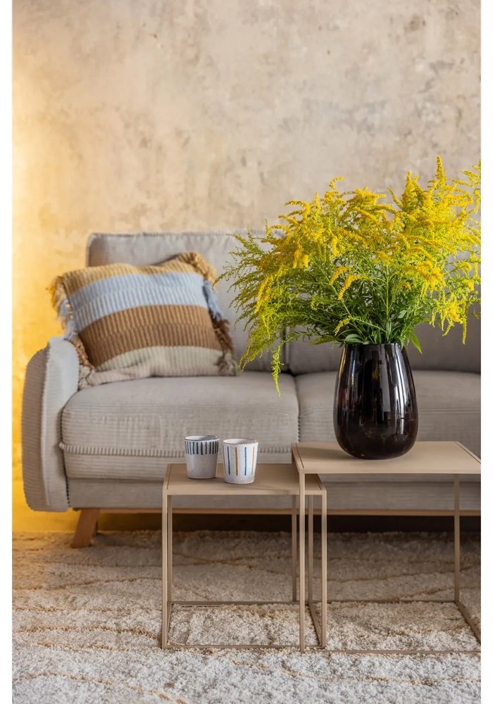 Béžové kovové konferenčné stolíky v súprave 2 ks 40x40 cm Fera – Blomus