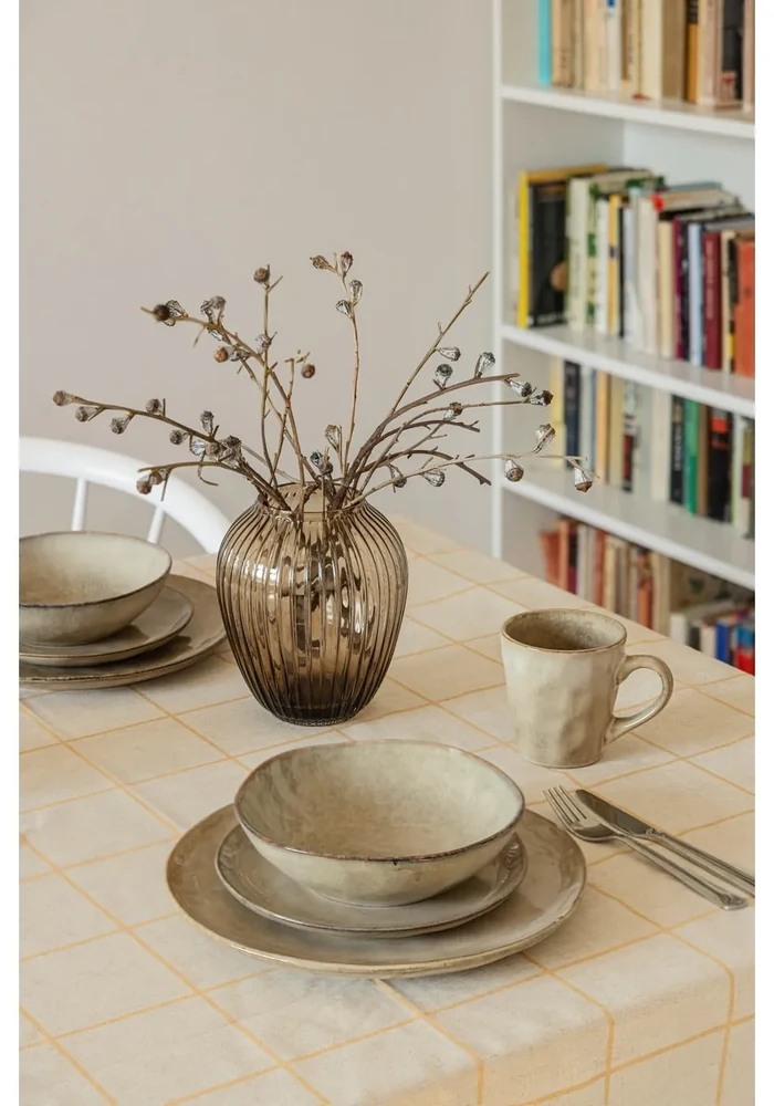 Hnedá sklenená váza Kähler Design Hammershøi, výška 18,5 cm