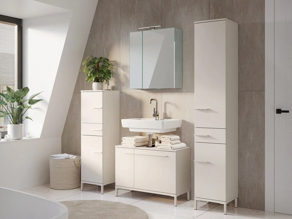 Sivá kúpeľňová skrinka 60x71 cm – Germania