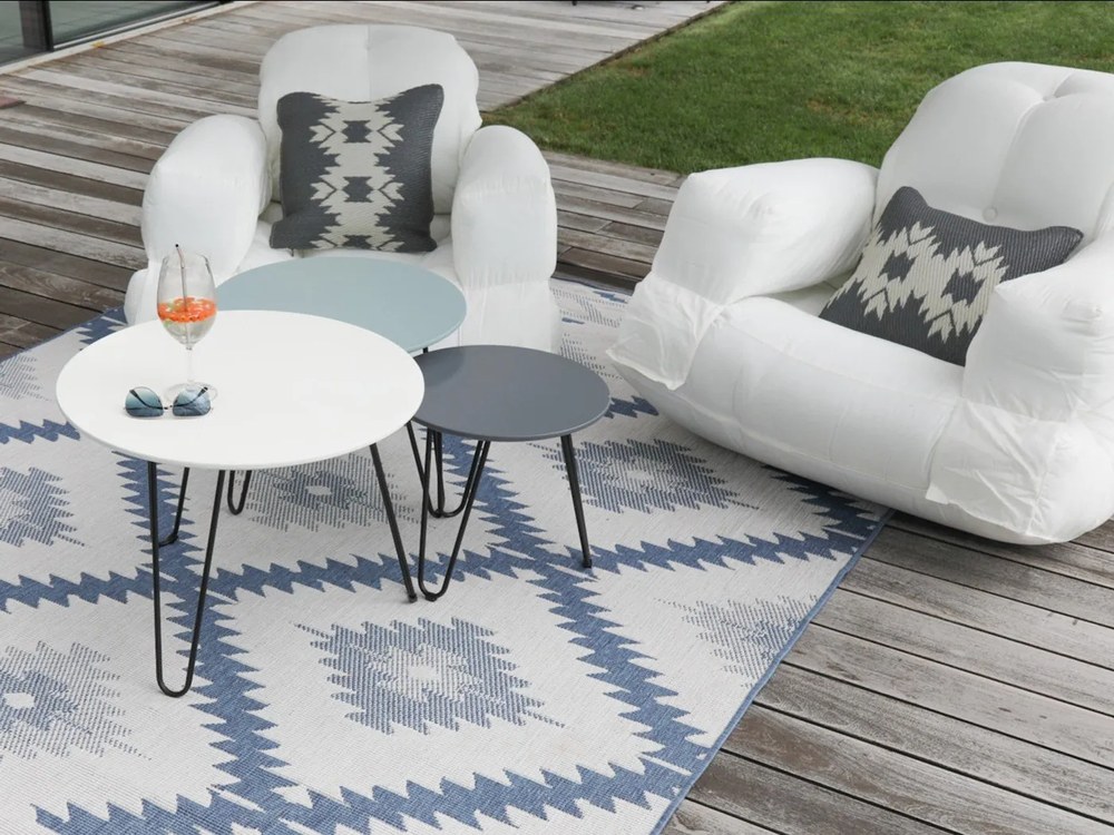 Biele rozkladacie kreslo vhodné do exteriéru Karup Design Design OUT™ Hippo White