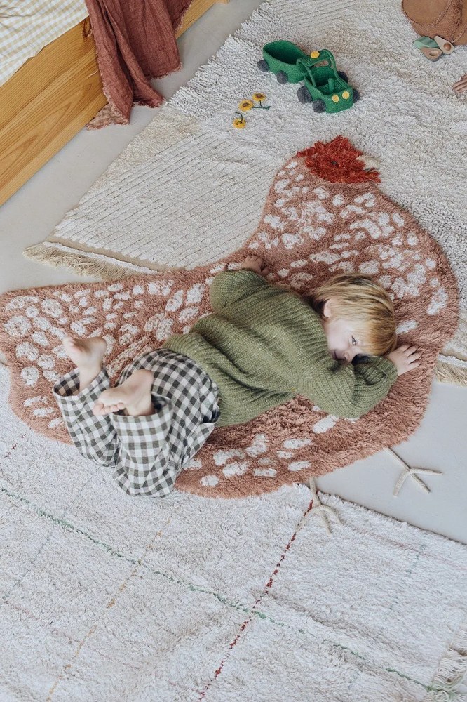 Béžový bavlnený detský hrací koberec 120x170 cm Farm Fields – Lorena Canals
