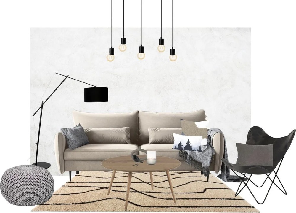 Sivohnedý sedací puf Bonami Essentials Jagger