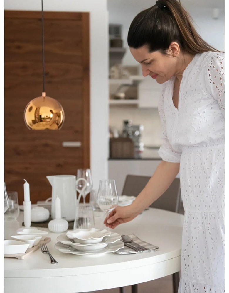 Biely porcelánový svietnik na čajové sviečky Kähler Design Hammershoi, ⌀ 10 cm