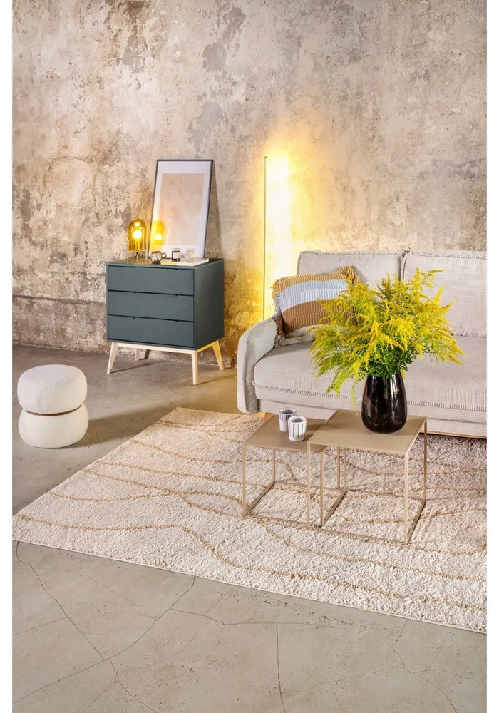 Béžové kovové konferenčné stolíky v súprave 2 ks 40x40 cm Fera – Blomus