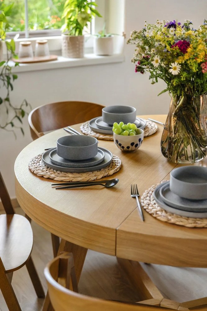 Biele/modré kameninové misky v súprave 3 ks 500 ml Linora – Bloomingville