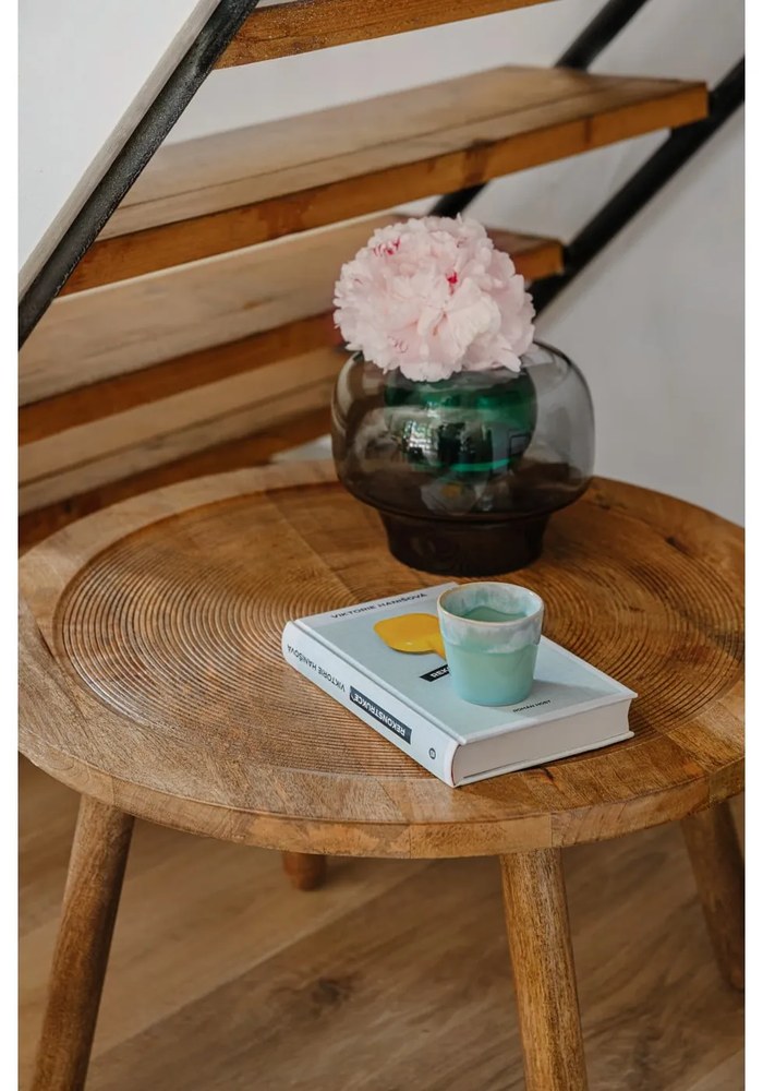 Odkladací stolík z mangového dreva Zuiver Dendron, ⌀ 60 cm