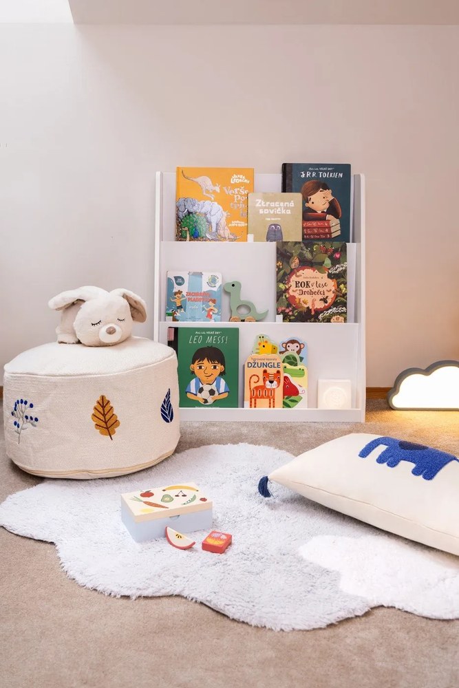 Svetlomodrý prateľný ručne tkaný bavlnený detský koberec 70x100 cm Mini Dream – Lorena Canals