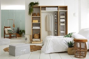 Svetlý úložný košík z morskej trávy Compactor, ⌀ 36 cm