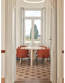 Červené čalúnené jedálenské kreslá v súprave 2 ks Mogi – Teulat