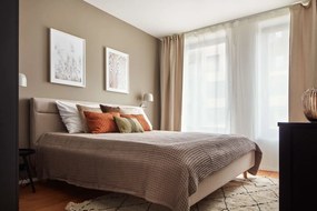 Čierny odkladací stolík WOOOD Mesa, ø 45 cm