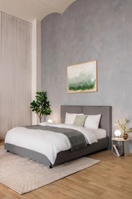 Sivá čalúnená dvojlôžková posteľ s úložným priestorom s roštom 160x200 cm Myra Bold – Bonami Selection