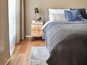 Sivá čalúnená dvojlôžková posteľ bez roštu 180x200 cm Mattis – Meise Möbel