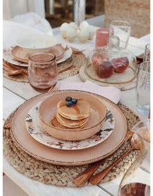 Ružový pohár z recyklovaného skla Ego Dekor Water, 0,4 l