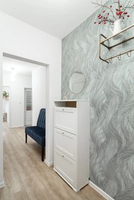 Nástenné zrkadlo s rámom v zlatej farbe House Nordic Jersey, ø 40 cm