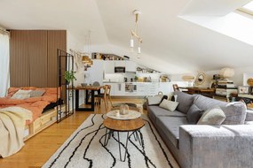 Čierny stredne tvrdý futónový matrac 120x200 cm Coco Black – Karup Design