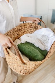 Kôš na bielizeň z morskej trávy v prírodnej farbe 100 l Belize – Compactor