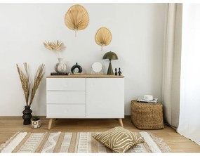 Biela kameninová váza Bloomingville Irini, výška 22,5 cm