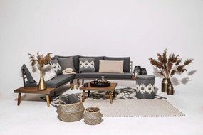 Sivá záhradná pohovka s konštrukciou z akáciového dreva Bonami Selection Lustio