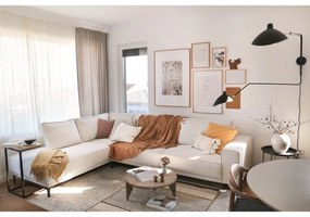Biela váza z kameniny Bloomingville Geometric