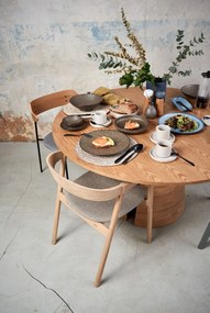 Béžová keramická vysoká miska na polievku Mij Earth, ø 24 cm