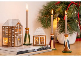 Drevené svietniky s vianočným motívom v súprave 3 ks Betiel – Bloomingville