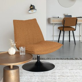 Okrovožlté kreslo z textílie bouclé Jax – White Label