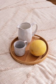 Krémovobiela bavlnená prikrývka na dvojlôžko 250x260 cm Sahara - Tiseco Home Studio