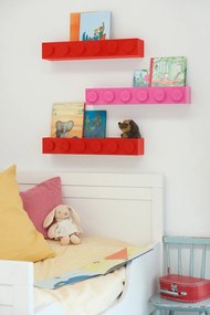 Detská červená nástenná polička LEGO® Sleek