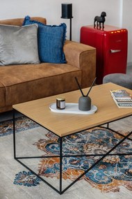 Modrý bavlnený dekoratívny vankúš Tiseco Home Studio Waffle, 45 x 45 cm