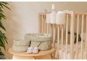 Svetlozelené látkové detské úložné boxy v súprave 2 ks ø 30x20 cm Bambie Olive – Lorena Canals