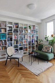 Biela knižnica 108x224 cm Valsa – TemaHome