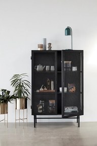 Súprava 2 kvetináčov na podstavcoch v mosadznej farbe Hübsch Gardo