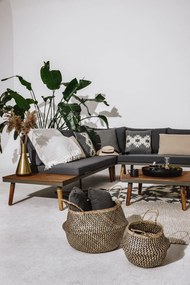 Sivá záhradná pohovka s konštrukciou z akáciového dreva Bonami Selection Lustio