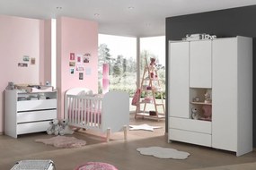 Biela detská šatníková skriňa Vipack Kiddy, 137,8 x 190 cm