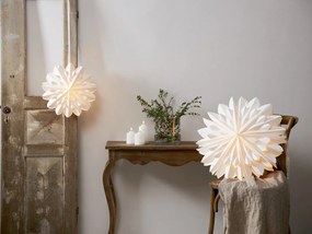 Biela vianočná svetelná dekorácia Star Trading Clipp, ø 60 cm