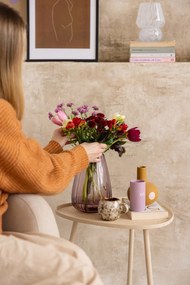 Ružová sklenená váza Bitz Kusintha, výška 22 cm