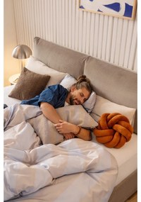 Čalúnená dvojlôžková posteľ taupe s úložným priestorom s roštom 180x200 cm Myra Pillow – Bonami Selection