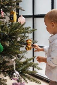 Strieborné vianočné ozdoby v súprave 10 ks Casa Selección Navidad, ø 5 cm