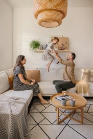 Bielo-béžová rohová pohovka (ľavý roh) Copenhagen – Scandic