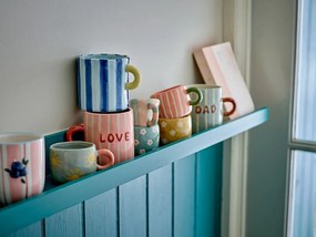 Svetlozelená/svetloružová keramická šálka na espresso 110 ml Nini – Bloomingville