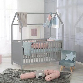 Svetlomodré zamatové detské kresielko Lil Sofa – Roba