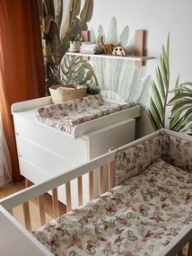 Biela detská komoda so zásuvkami Pinio Swing, 100 x 92 cm