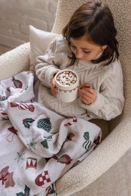 Biele kreslo ušiak z umelej kožušiny House Nordic Glasgow