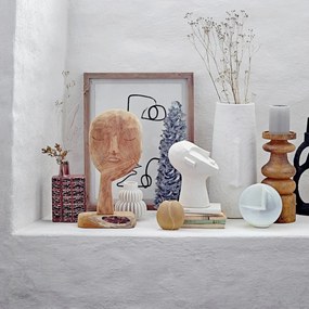 Biela váza z kameniny Bloomingville Blossom