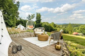 Krémovobiely pléd s vafľovým vzorom Euromant Waffel, 140 x 180 cm