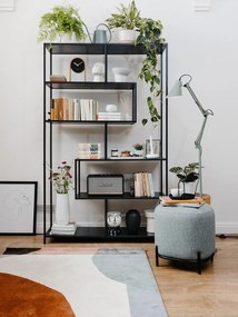 Čierny kovový servírovací podnos Zone Singles, ø 20 cm