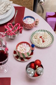 Biely dezertný tanier s vianočným motívom z kameniny ø 16 cm Yule – Bloomingville